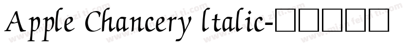 Apple Chancery ltalic字体转换